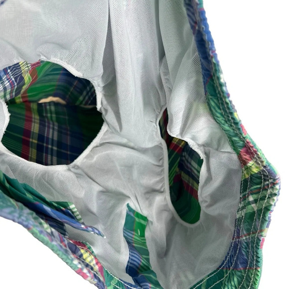 POLO RALPH LAUREN VINTAGE Swimwear Plaid Men’s Trunks Large - Picture 7 of 8